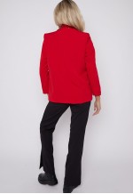 Red Sequin Lapel Blazer