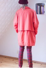 Bright salmon pik orange parka jacket