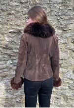 70's Penny Lane Vintage Brown Suede Ladies Jacket Small