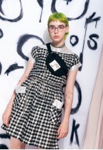 Vintage gingham dress 80s shiny silver checkboard dress