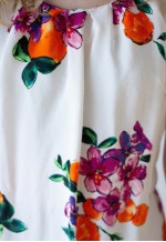 White short sleeve floral dress