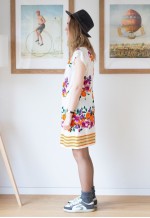 White short sleeve floral dress