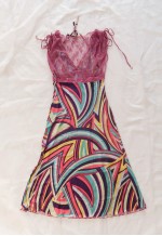 vintage y2k Classy Glam Psychedelic Geometric Midi Dress