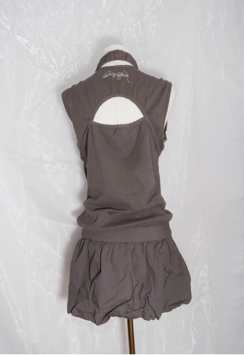 vintage y2k gorpcore Bubble Mini Dress with Cut out back