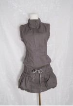 vintage y2k gorpcore Bubble Mini Dress with Cut out back