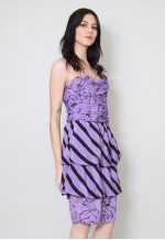 80's Vintage Ladies Dress Purple Bubble Cocktail Prom