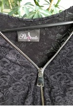 Vintage 90s Black Lace Grunge Goth Mini Dress