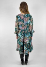 Kati Laura Phillips 70's Vintage Floral Green Dress