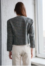 Vintage Tweed Multicolour Wool Blazer