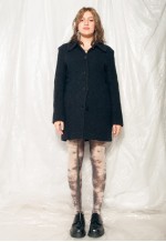 Vintage Coat 90s Reworked Tuft Wool Jacket in Black