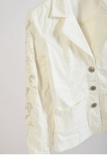Vintage 00s corduroy blazer jacket in white
