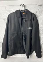 Y2K Black Work Minimal Zip Jacket - M