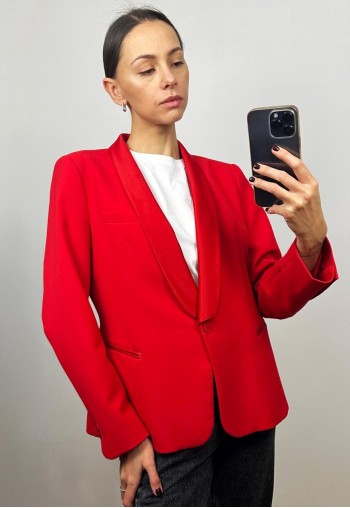 Vintage Red  Elegant Blazer, Classy Women's Jacket