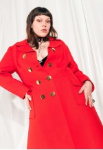 Vintage Coat 60s Mod Red Wool Coat