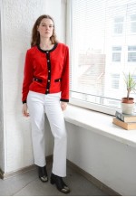 Vintage LAPIDUS Red Velvet Jacket