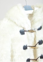Vintage 00s faux fur coat in white