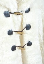 Vintage 00s faux fur coat in white